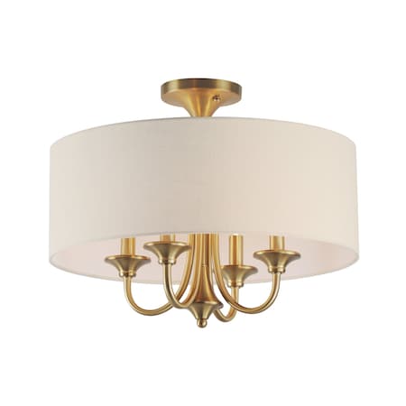 Maxim Lighting Bongo 4-Light Pendant/Semi-Flush Mount, Natural Aged Brass 10013OMNAB